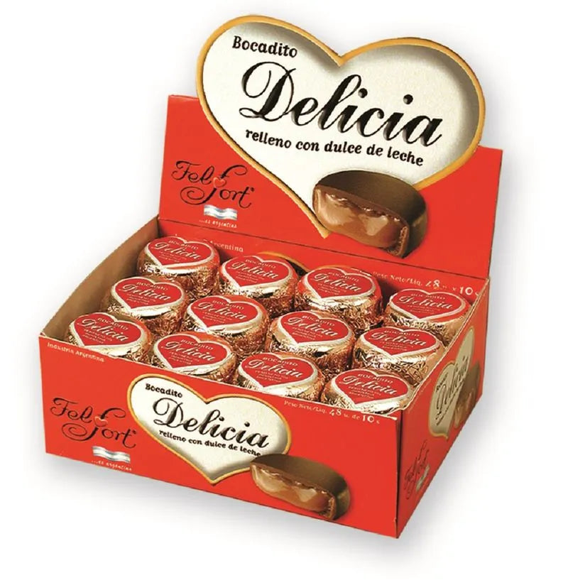Felfort Delicia - Chocolate Bonbons with Dulce de Leche – 48u. 480g / 1.05lb