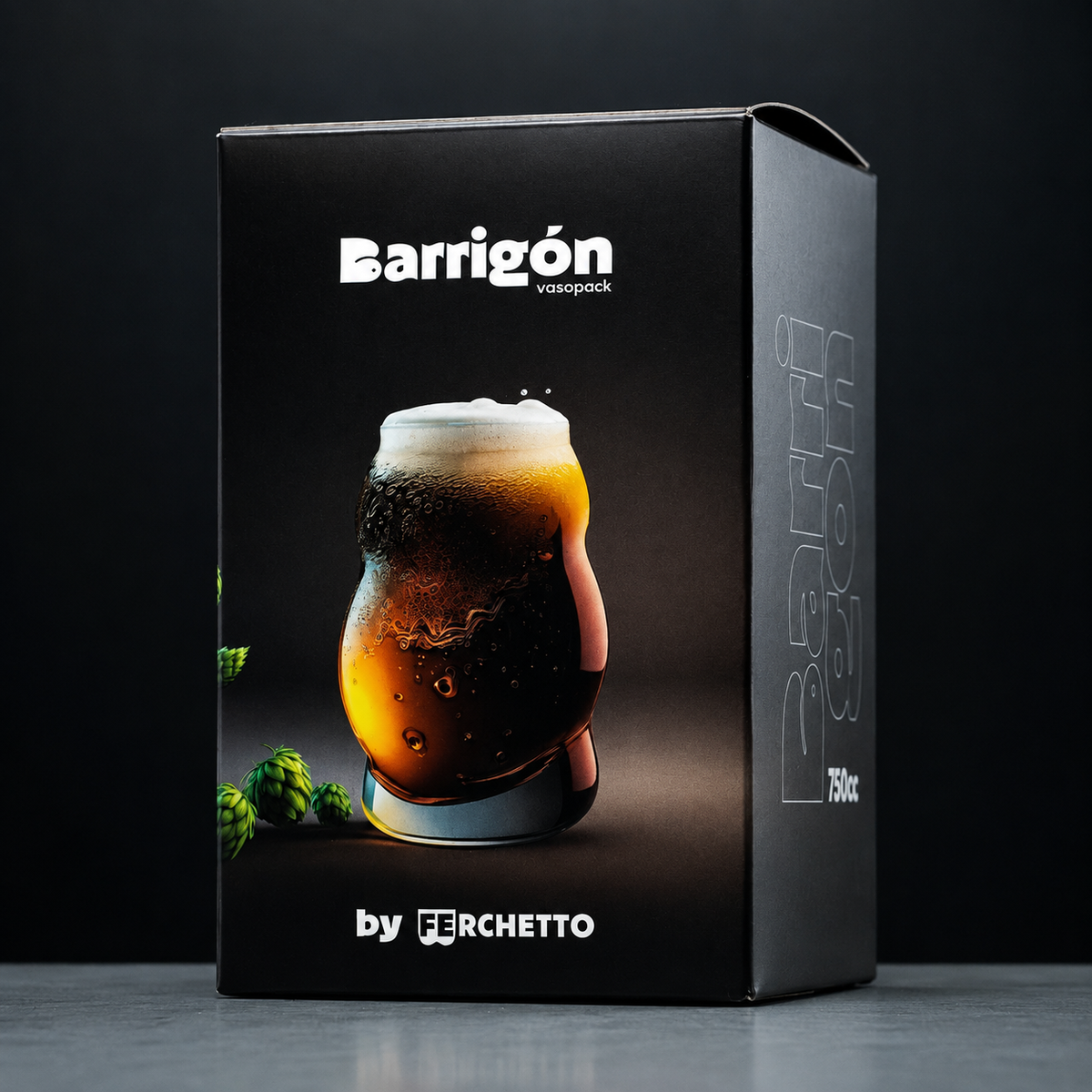 Ferchetto Barrigón Beer Glass – 750 ml | Argentine Belly-Shaped Glass