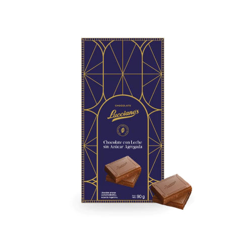 Lucciano’s Signature Tablet - No Added Sugar Milk Chocolate Bar 90g/0.20lb