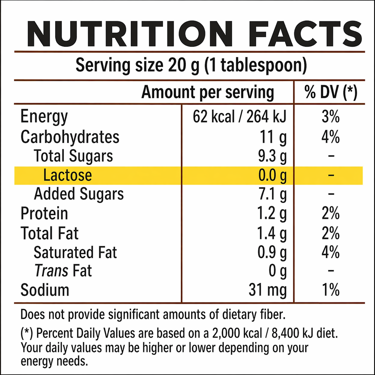 La Serenísima Zero Lactose Dulce de Leche Gluten Free 250g / 8.82oz