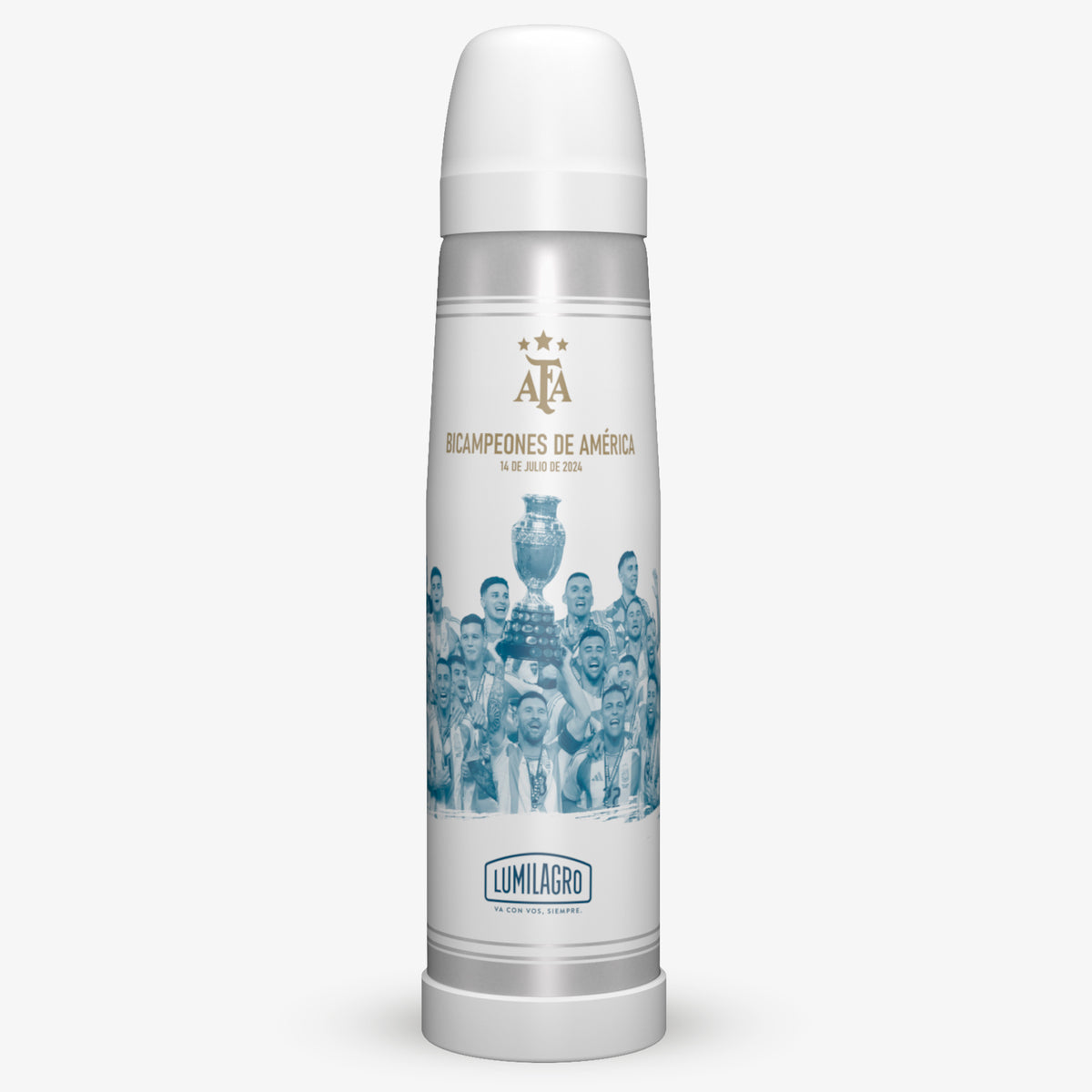 Lumilagro Luminox, Argentina Copa América 2024 BI-Champion Edition Thermo – Ideal for Mate, 1 L / 33.8 oz