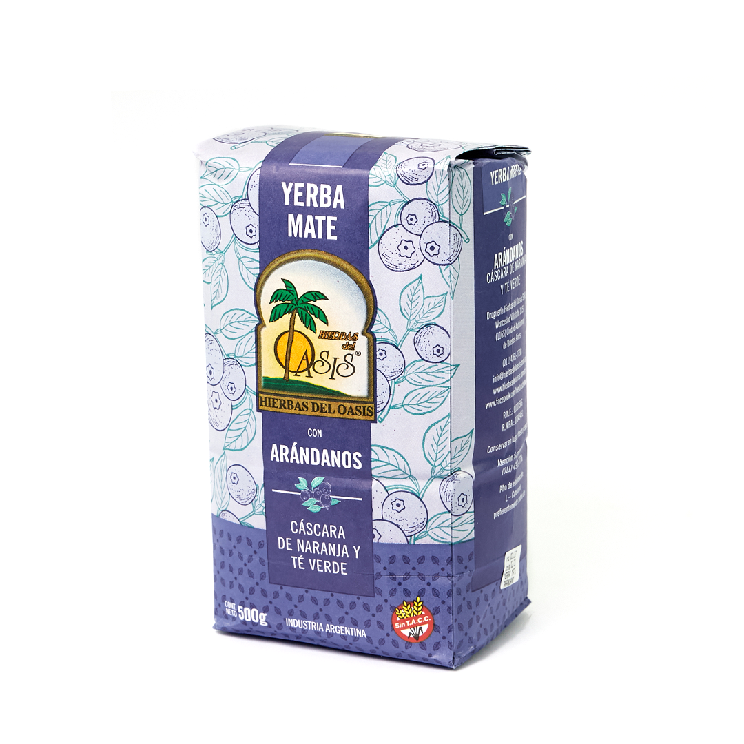 Hierbas del Oasis Blueberry Yerba Mate 500g