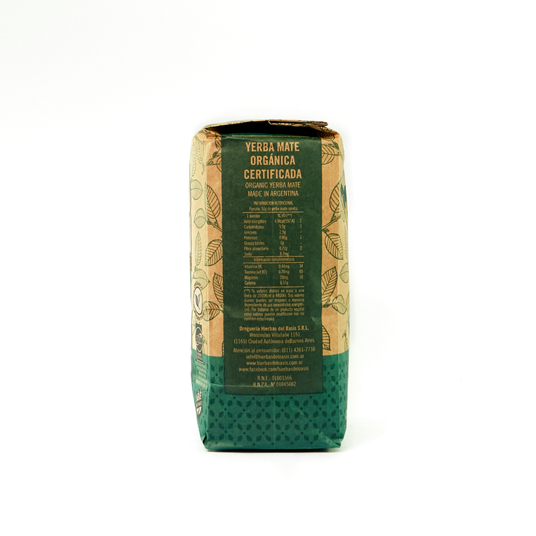Hierbas del Oasis Organic Yerba Mate 500g | Argentine Organic Mate Tea