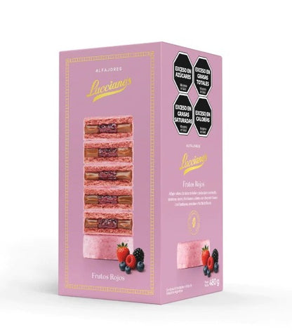 Lucciano’s Belgian White Chocolate Alfajores | Dulce de Leche & Red Berry Heart 6 Pack 480g / 0.99 lb