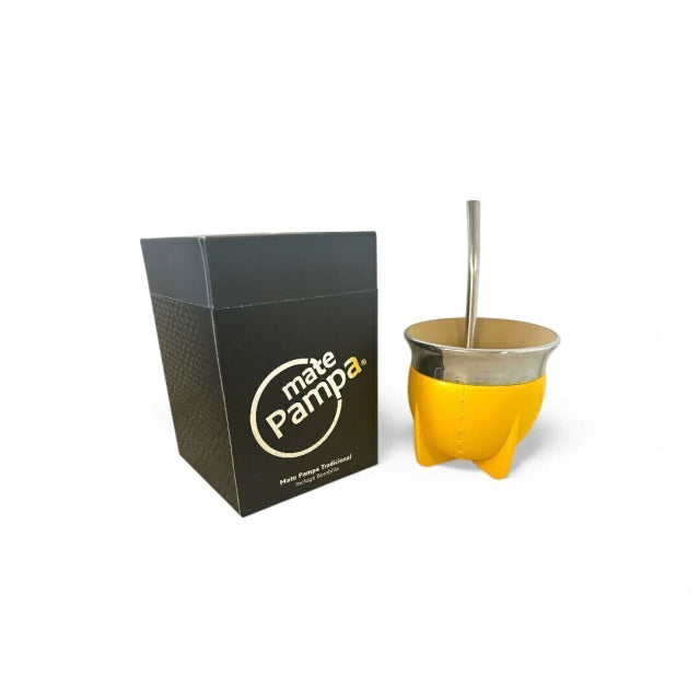 Mate Pampa Uruguayo Camionero Thermal Mate Cup with Bombilla (Stainless Steel Straw)