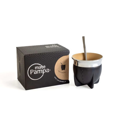 Mate Pampa Uruguayo Camionero Thermal Mate Cup with Bombilla (Stainless Steel Straw)