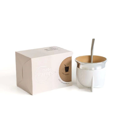 Mate Pampa Uruguayo Camionero Thermal Mate Cup with Bombilla (Stainless Steel Straw)