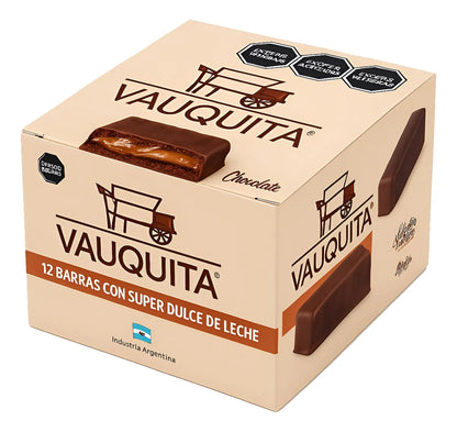 Vauquita Gluten-Free Filled Milk Chocolate with Dulce de Leche Pack of 12 | 600g / 1.32 lb