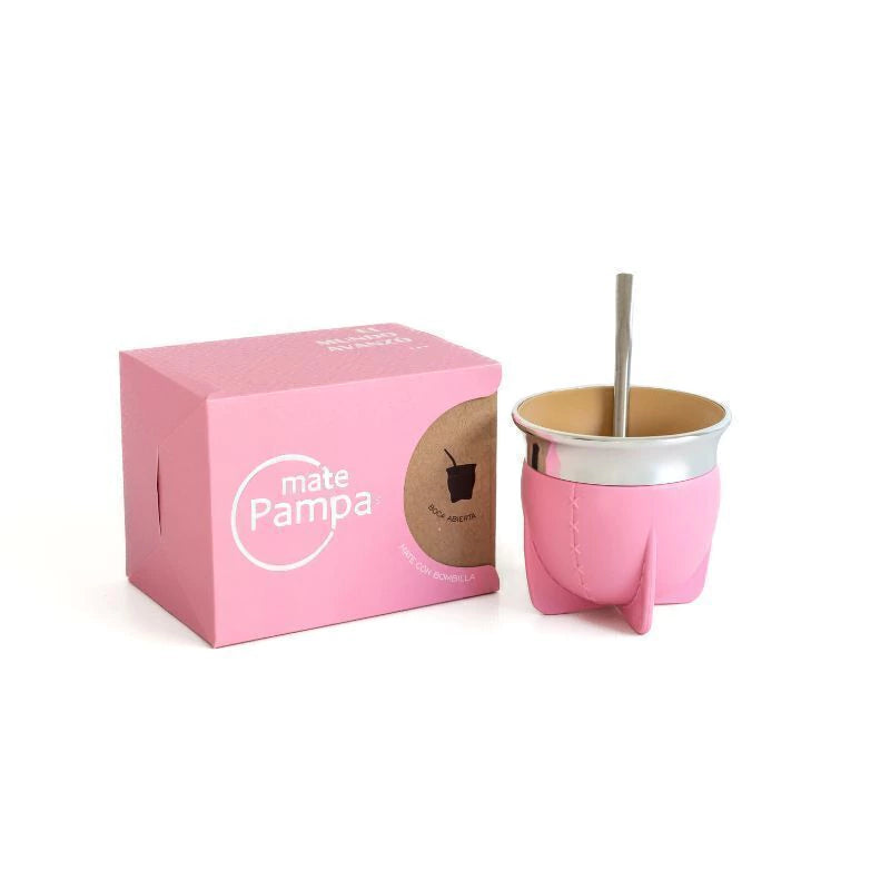 Mate Pampa Uruguayo Camionero Thermal Mate Cup with Bombilla (Stainless Steel Straw)
