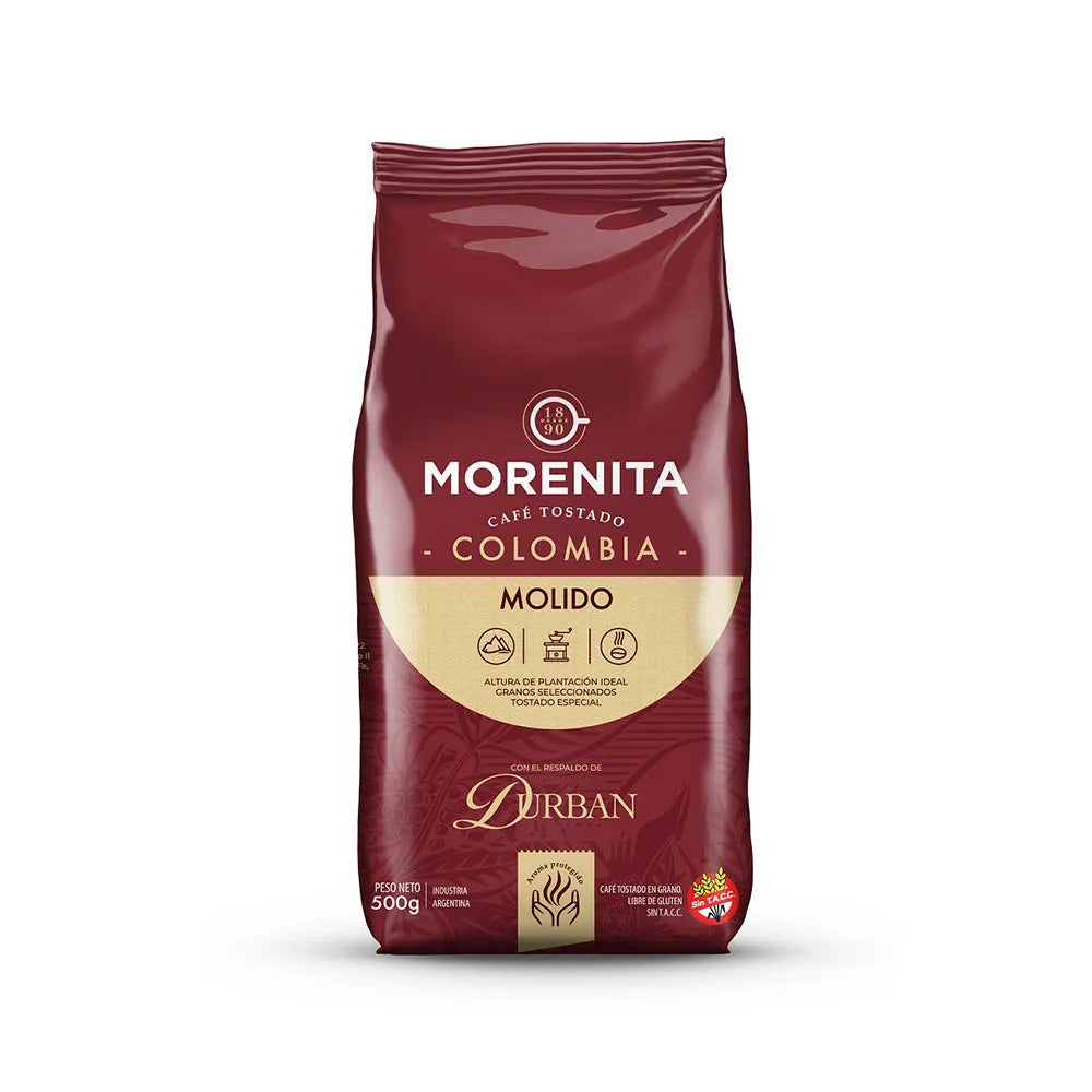 La Morenita Ground Coffee Premium Roasted Colombian Coffee | 500g / 1.1lb