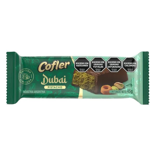 Cofler Dubai Limited Edition Chocolate with Pistachio Cream Filling 45g