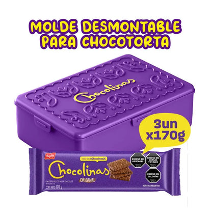 Official Chocotorta Dish by Chocolinas | Argentine Dessert Serving Dish