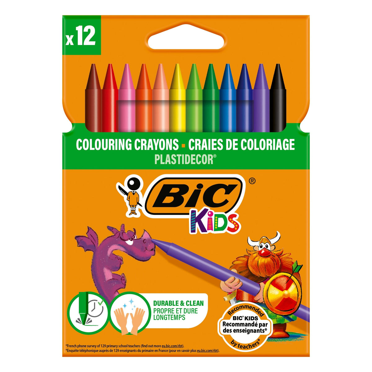 Lápis de Cera Plastidecor Kids 12 Unidades Bic