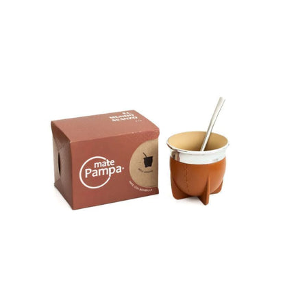 Mate Pampa Uruguayo Camionero Thermal Mate Cup with Bombilla (Stainless Steel Straw)