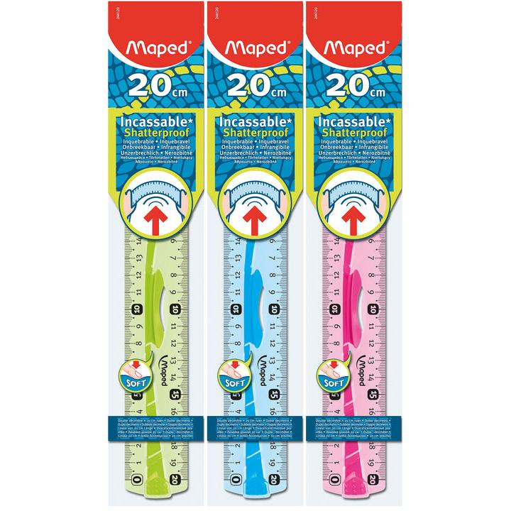 Régua Inquebrável Flex 20cm (várias opções) Maped