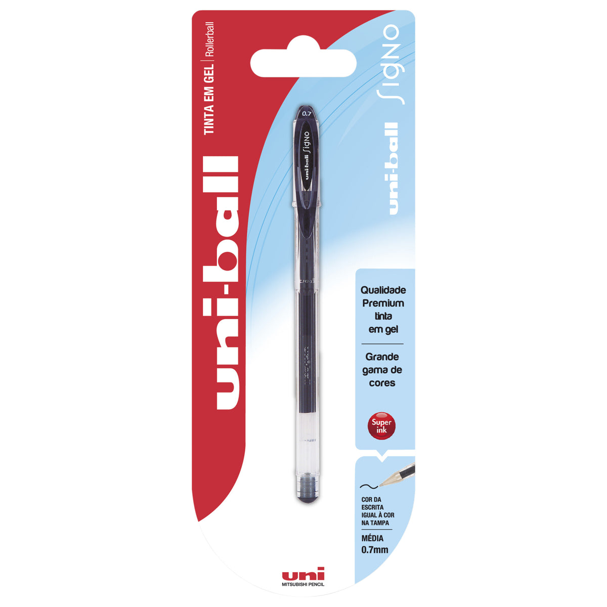 Esferográfica Signo Roller Gel Preta Uni-ball