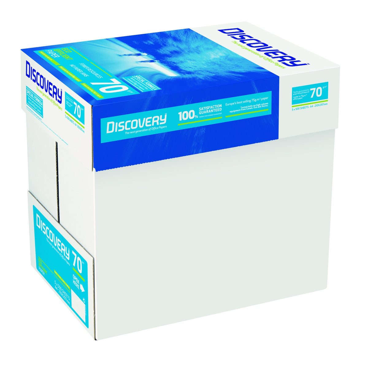 Resma de Papel de Impressão A4 5 x 500 Folhas 70g/m2 Discovery