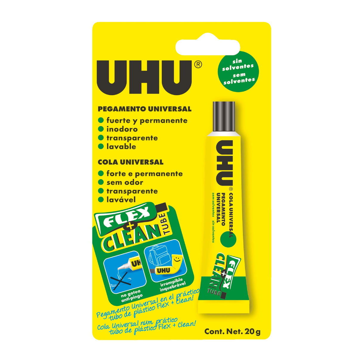 Cola Universal Líquida 20ml Tubo Flex&Clean UHU