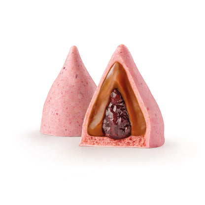 Lucciano’s Belgian White Chocolate Conitos with Dulce de Leche & Red Berry Heart | 6 Units 270g