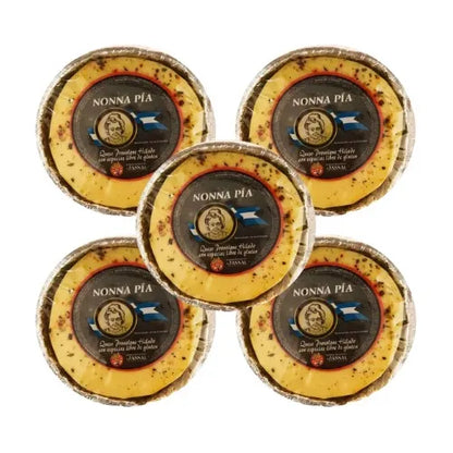 Provoleta Cheese with Aluminum Pan Nonna Pia 160g (Pack of 5) – Argentine Provolone for Grill & BBQ