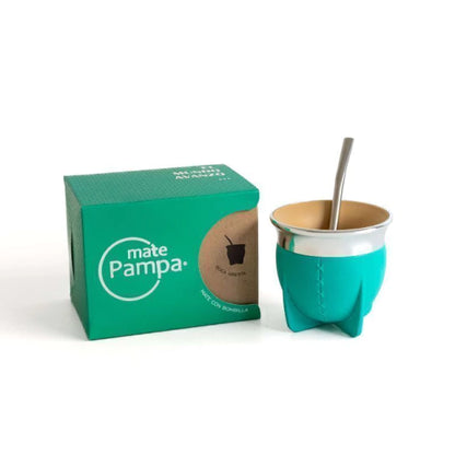 Mate Pampa Uruguayo Camionero Thermal Mate Cup with Bombilla (Stainless Steel Straw)