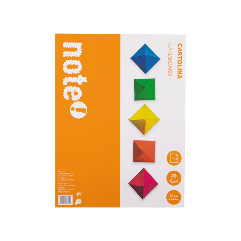 Bloco de Cartolinas 24x32cm 20 Folhas Note!