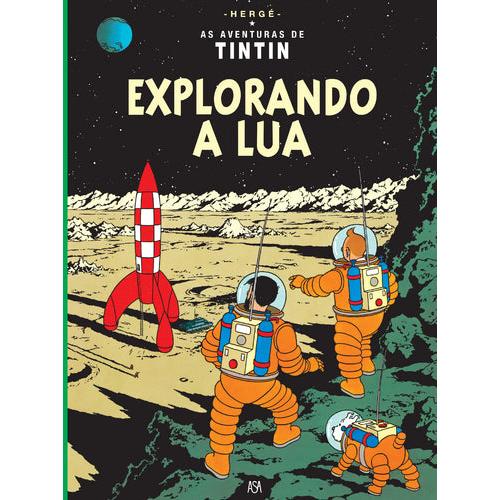 Tintin Explorando a Lua de Hergé