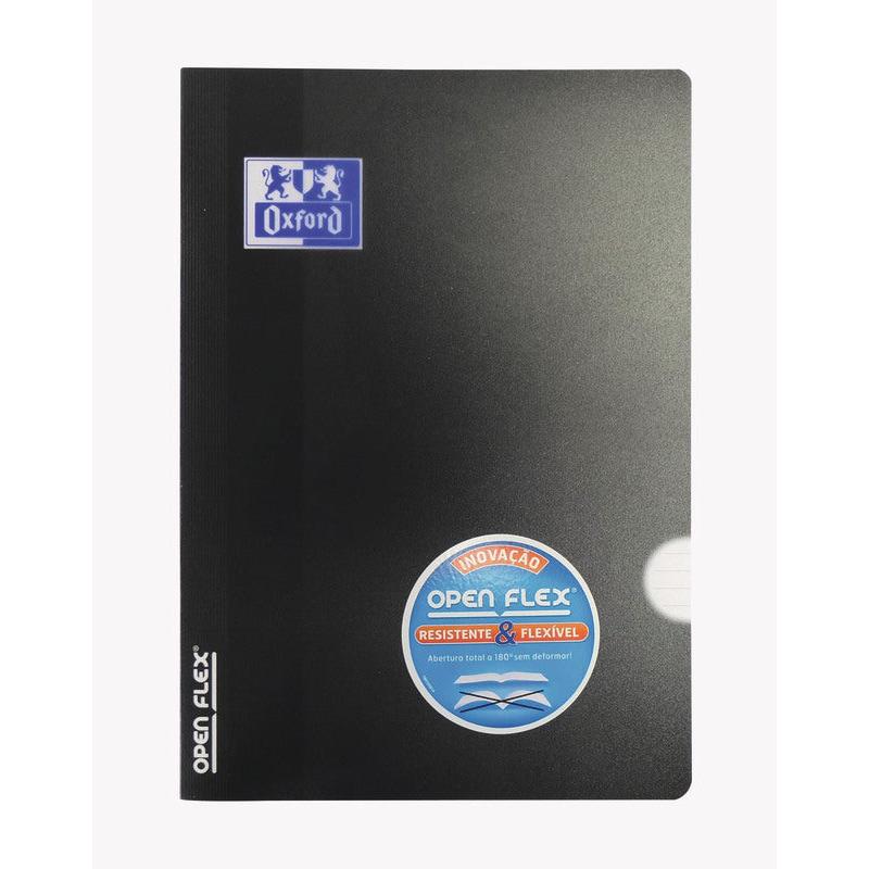 Caderno Agrafado Openflex A5 Pautado Preto Oxford
