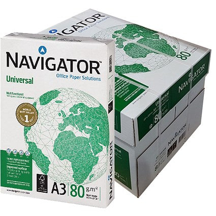 Caixa 5 Resmas Papel de Impressao A3 80gr 500 folhas Navigator