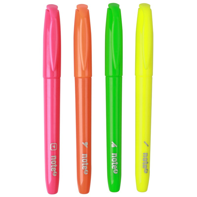 Sublinhador Fino de Tinta Fluorescente 4 Unidades Note!