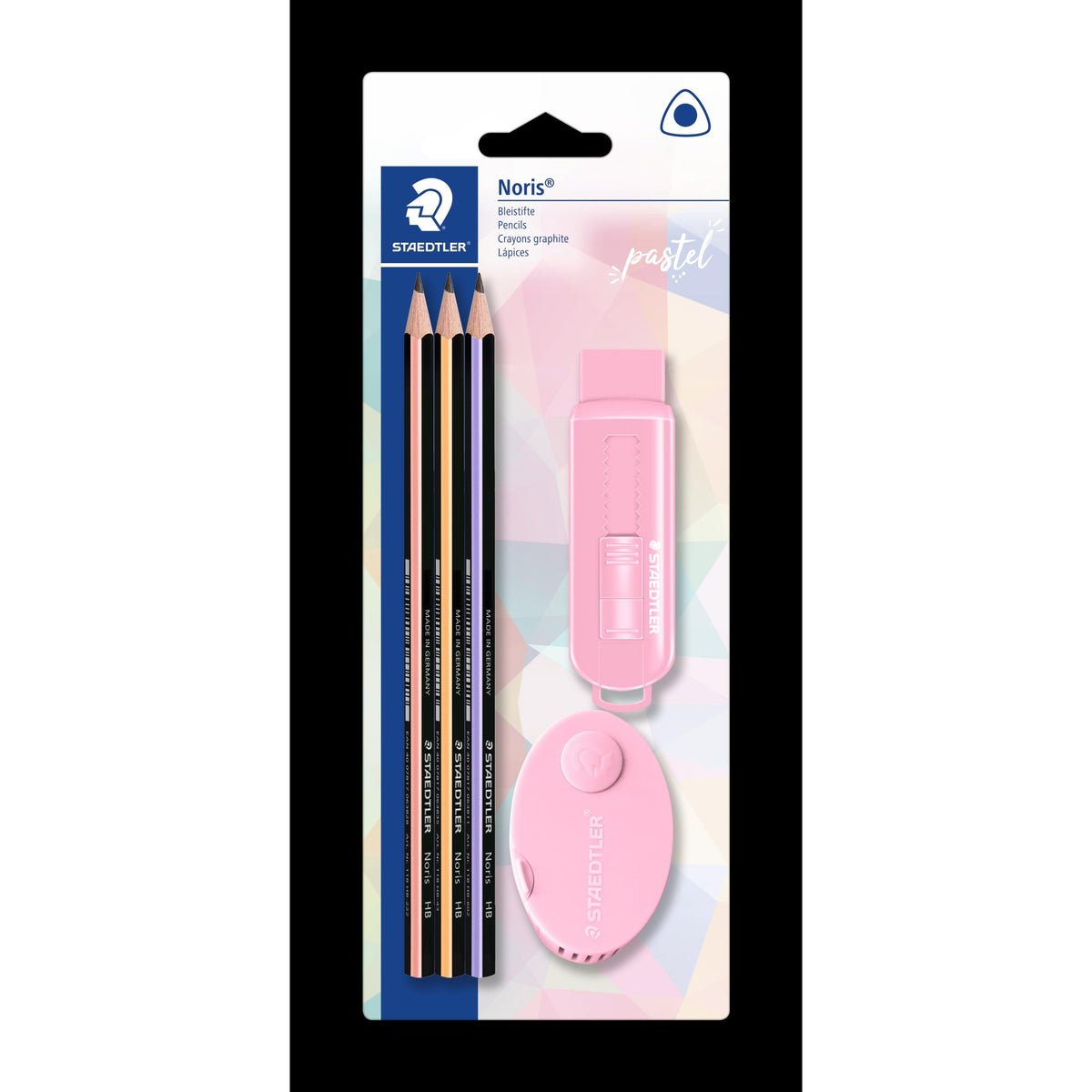 Conjunto Lápis Grafite HB, Borracha e Afia (várias opções) Staedtler
