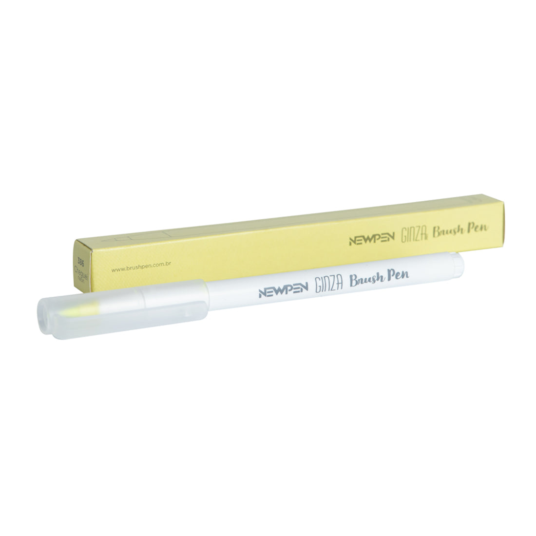 Marcador Ginza Pro Brush Pen Amarelo Claro Newpen
