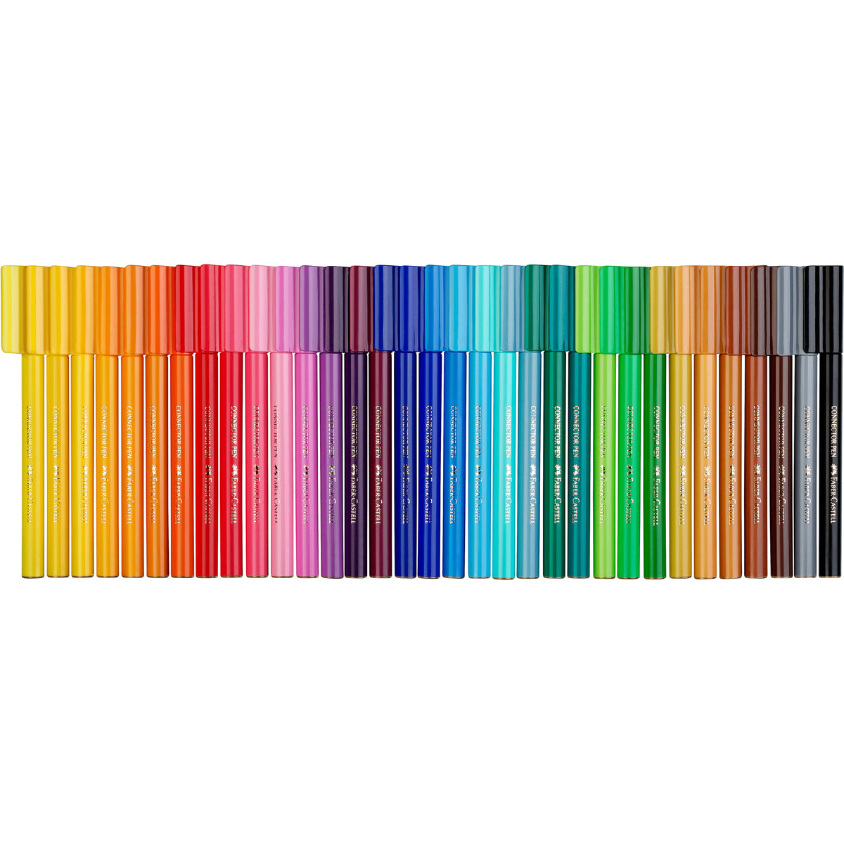 Caixa Tesouro com 33 Marcadores Connector+10 Clips Faber-Castell
