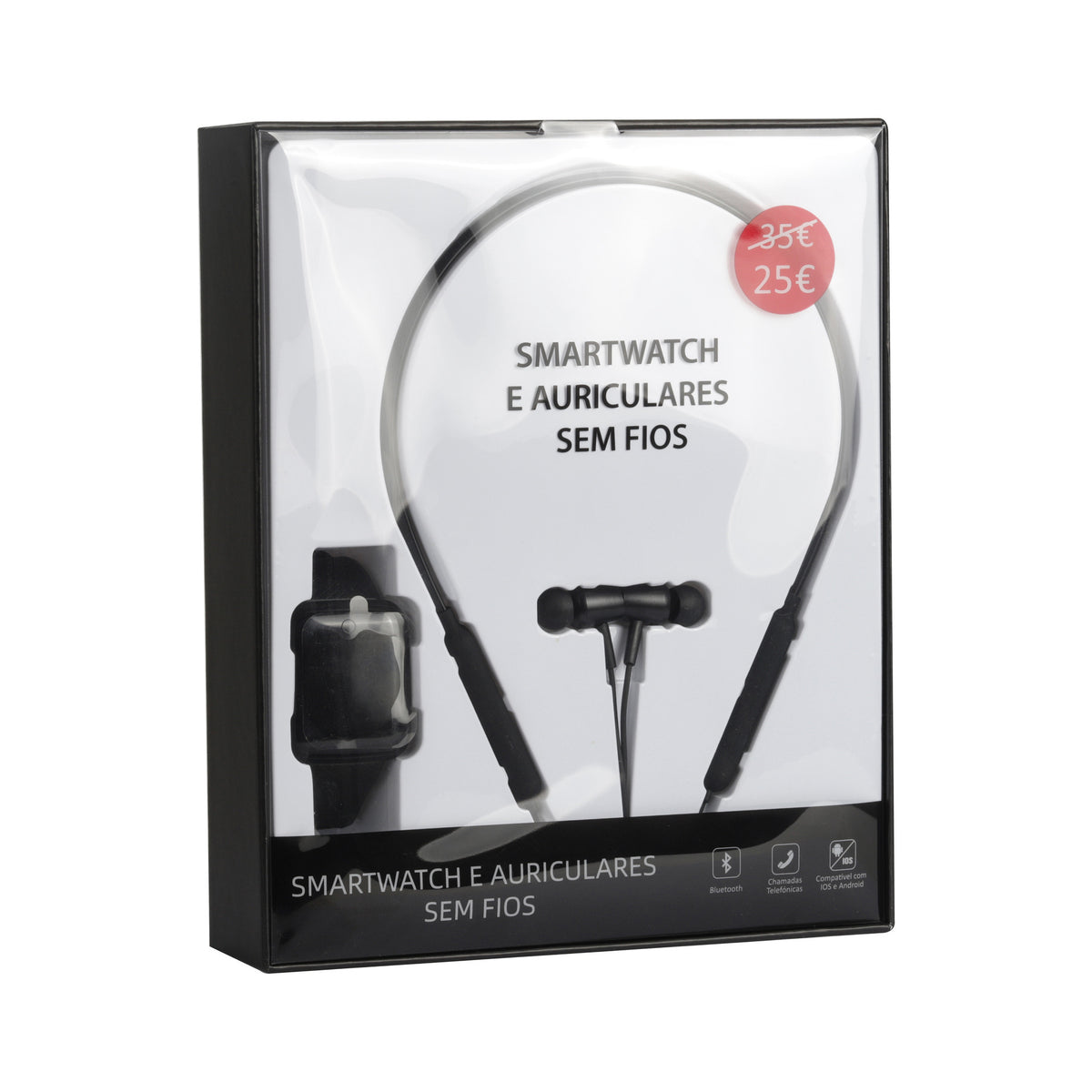 Smartwatch e Auriculares Bluetooth