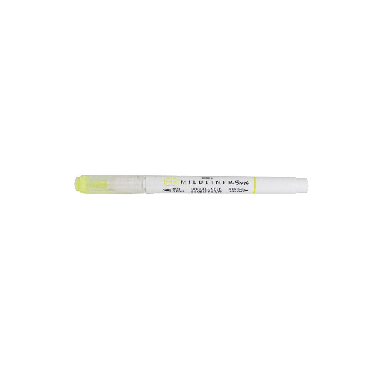 Marcador 2 Pontas Fluorescente + Brush Pen Amarelo