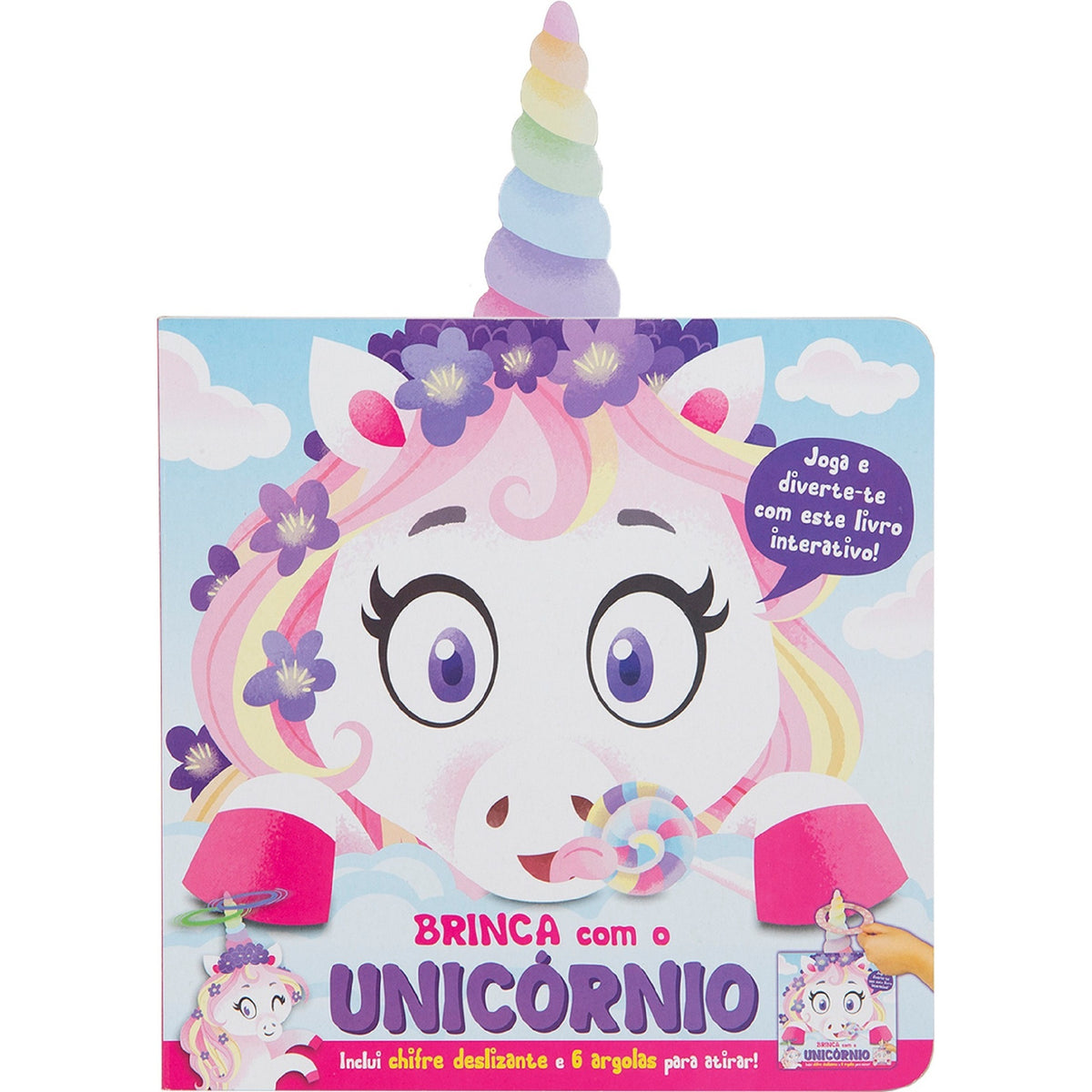 Brinca com o Unicórnio - Livro com Jogo de Argolas
