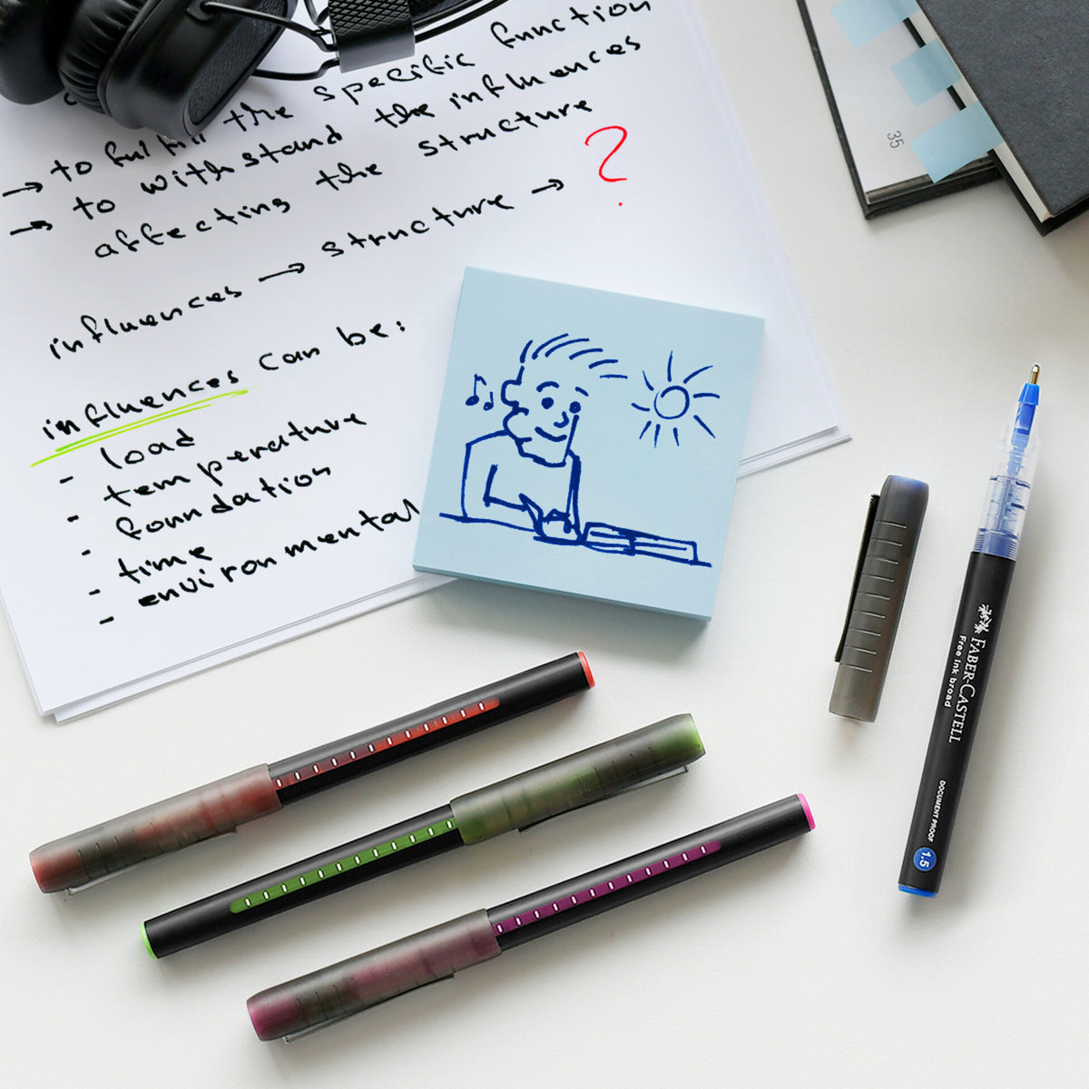 Caneta Roller Free Ink 1.5 Azul Faber-Castell