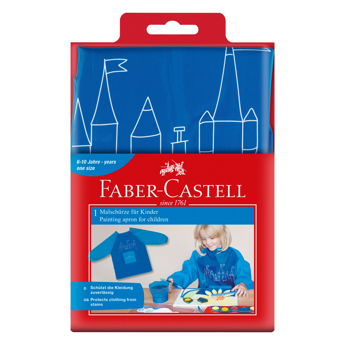 Bata de Pintura Criança Azul (6-10 Anos) Faber-Castell