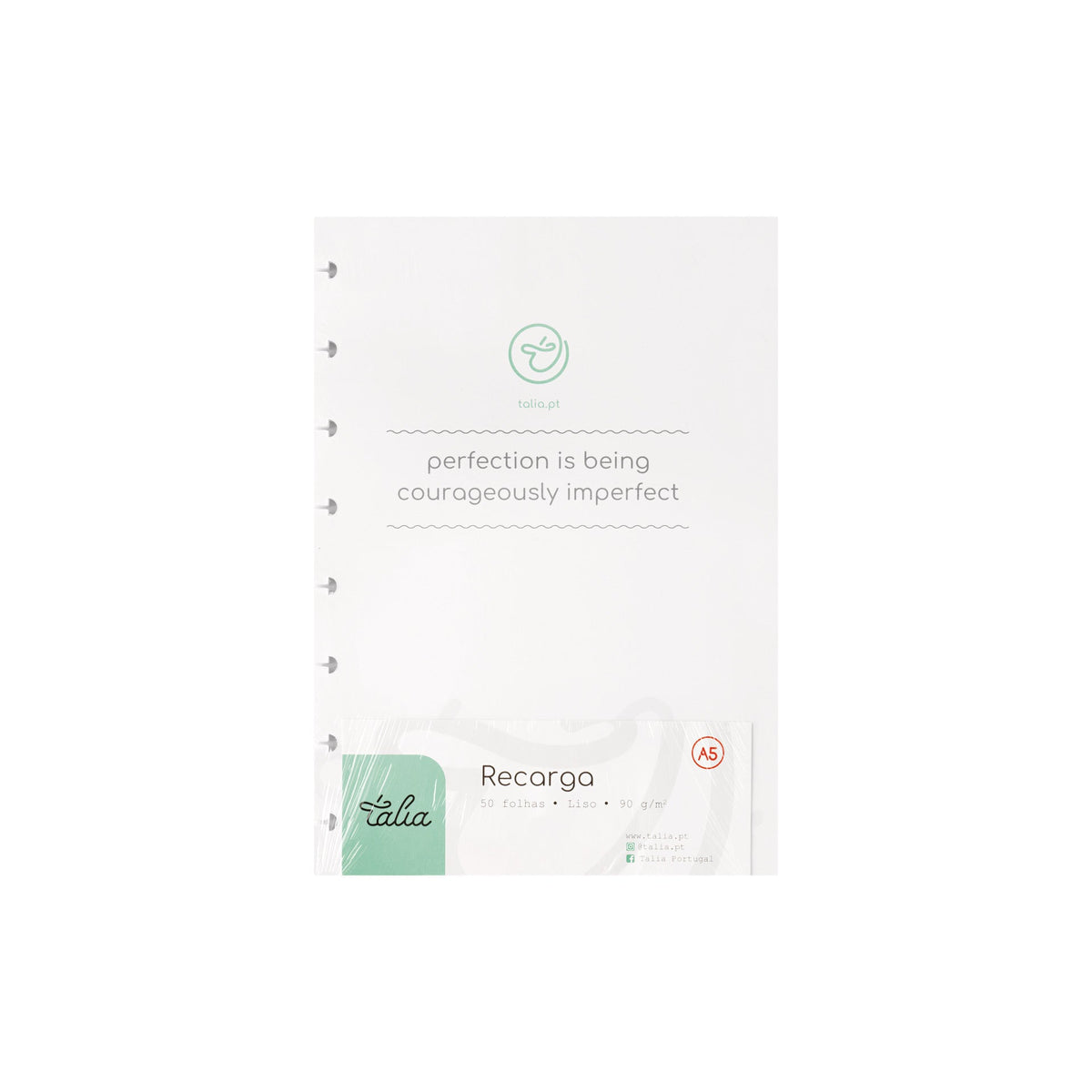 Recarga Papel para Caderno Smart A5 Liso 90gr Talia