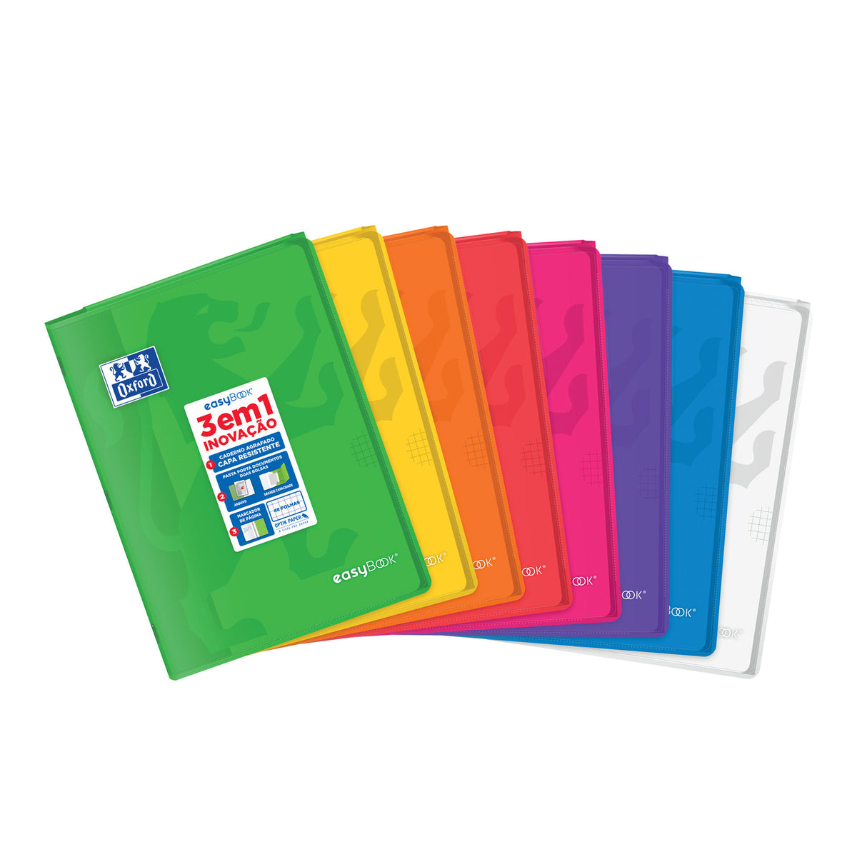Caderno Agrafado EasyBook A4 Quadriculado (várias opções) Oxford