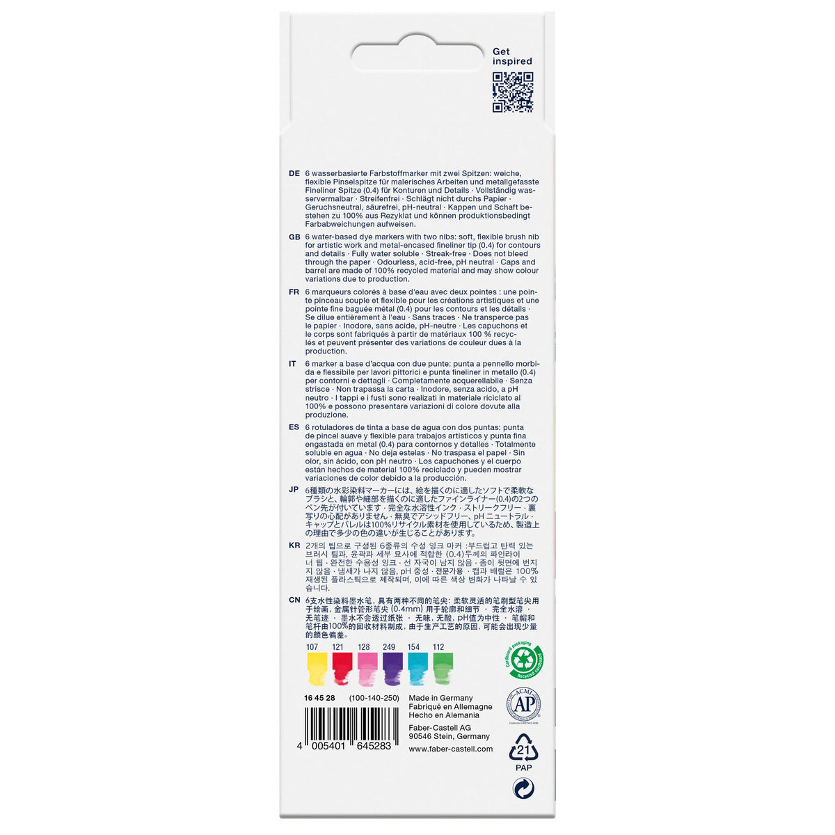 Marcador Colorir Duplo Goldfaber Aqua Candy Shop 6 Unidades Faber-Castell