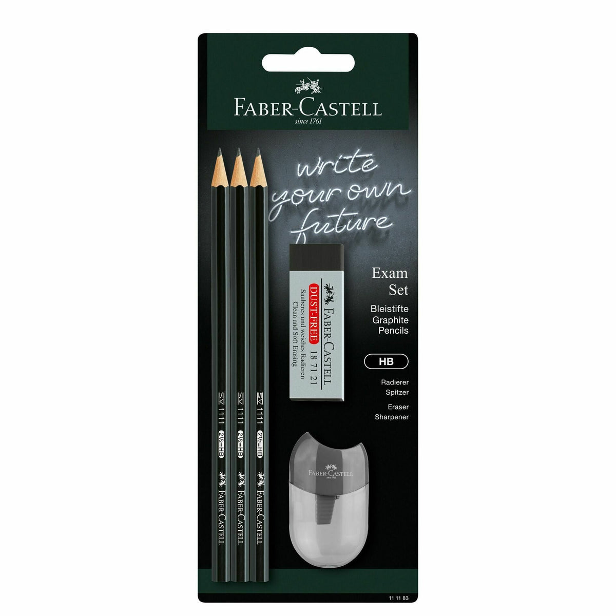 Pack Lápis Grafite HB, Borracha e Afia Faber-Castell