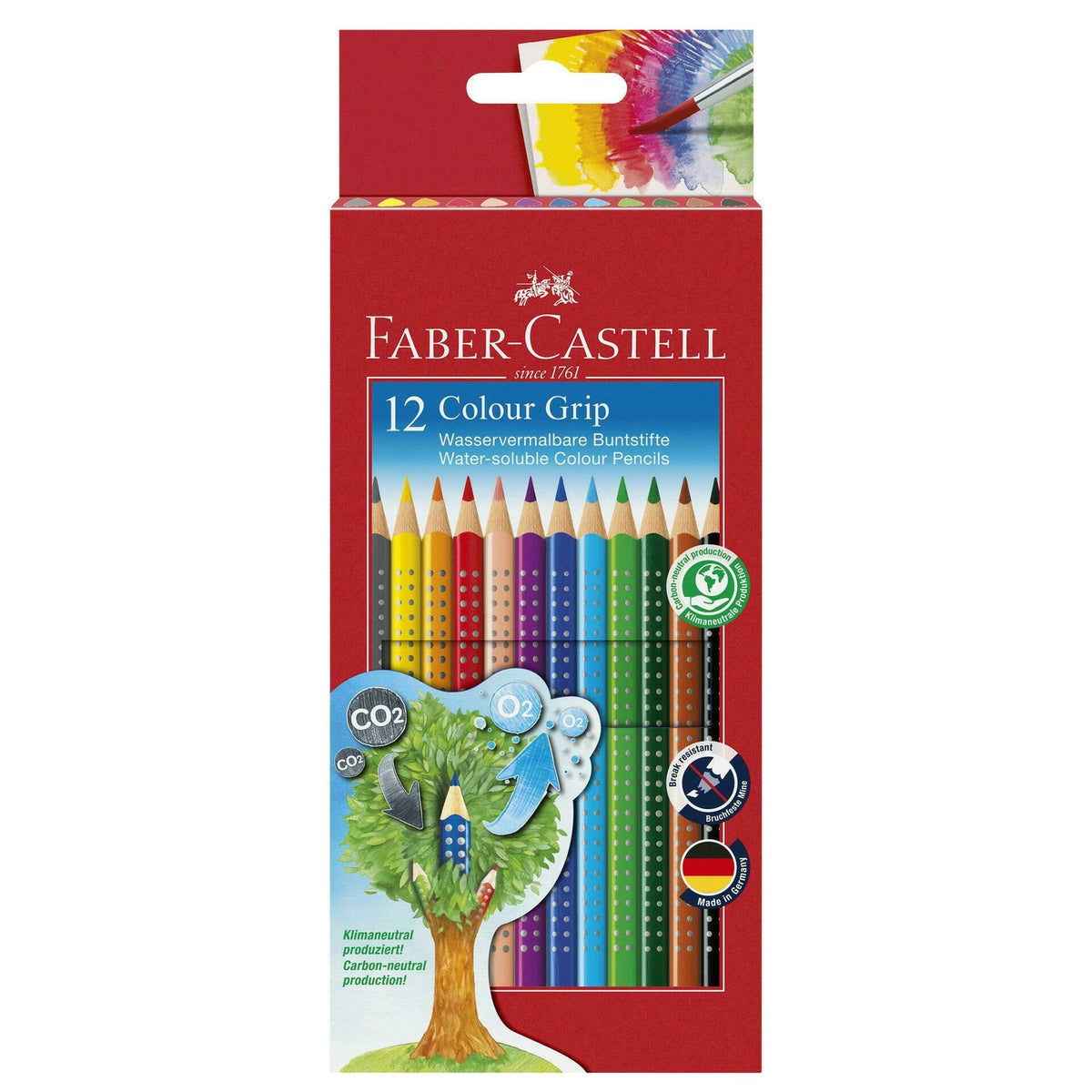 Lápis Cor Grip 12 unidades Faber-Castell
