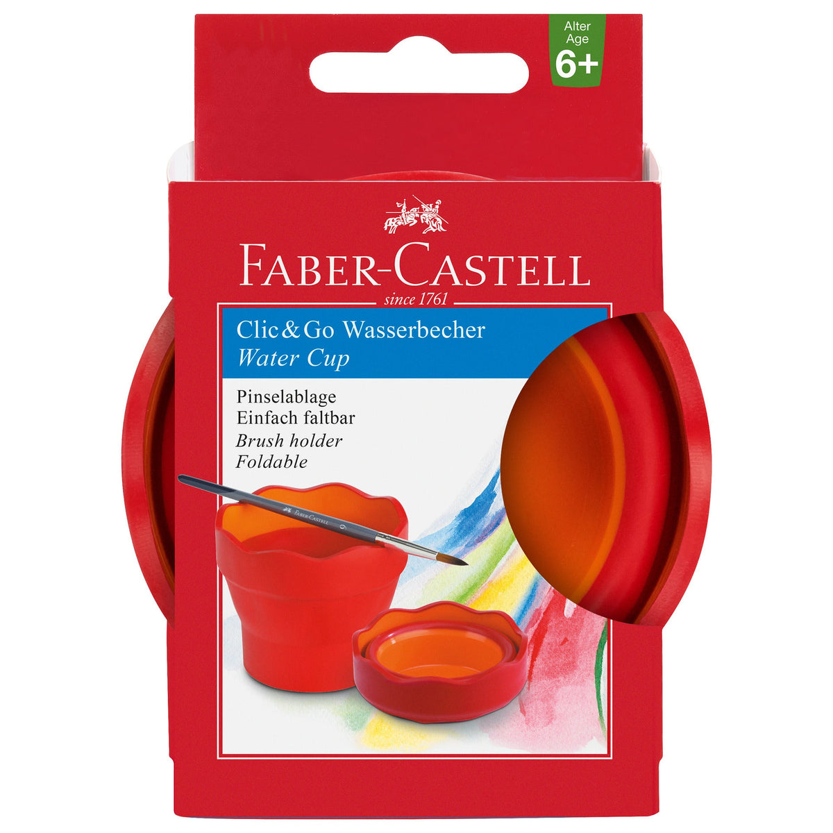 Copo Lava Pincéis Vermelho Faber-Castell
