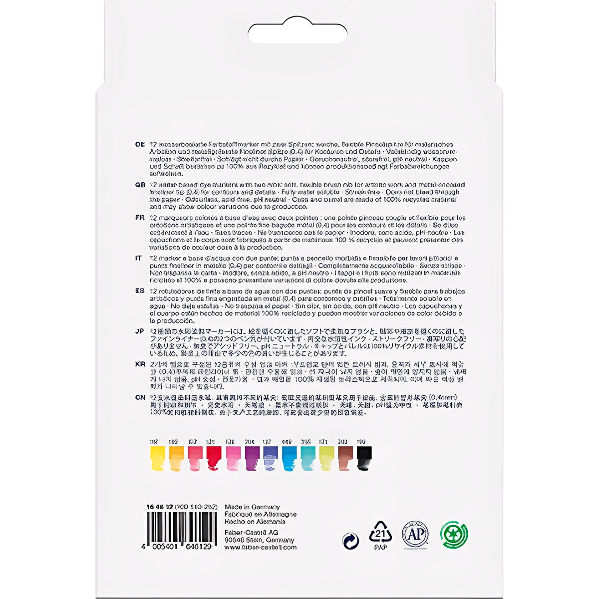Marcador Colorir Duplo Goldfaber Aqua 12 Unidades Faber-Castell