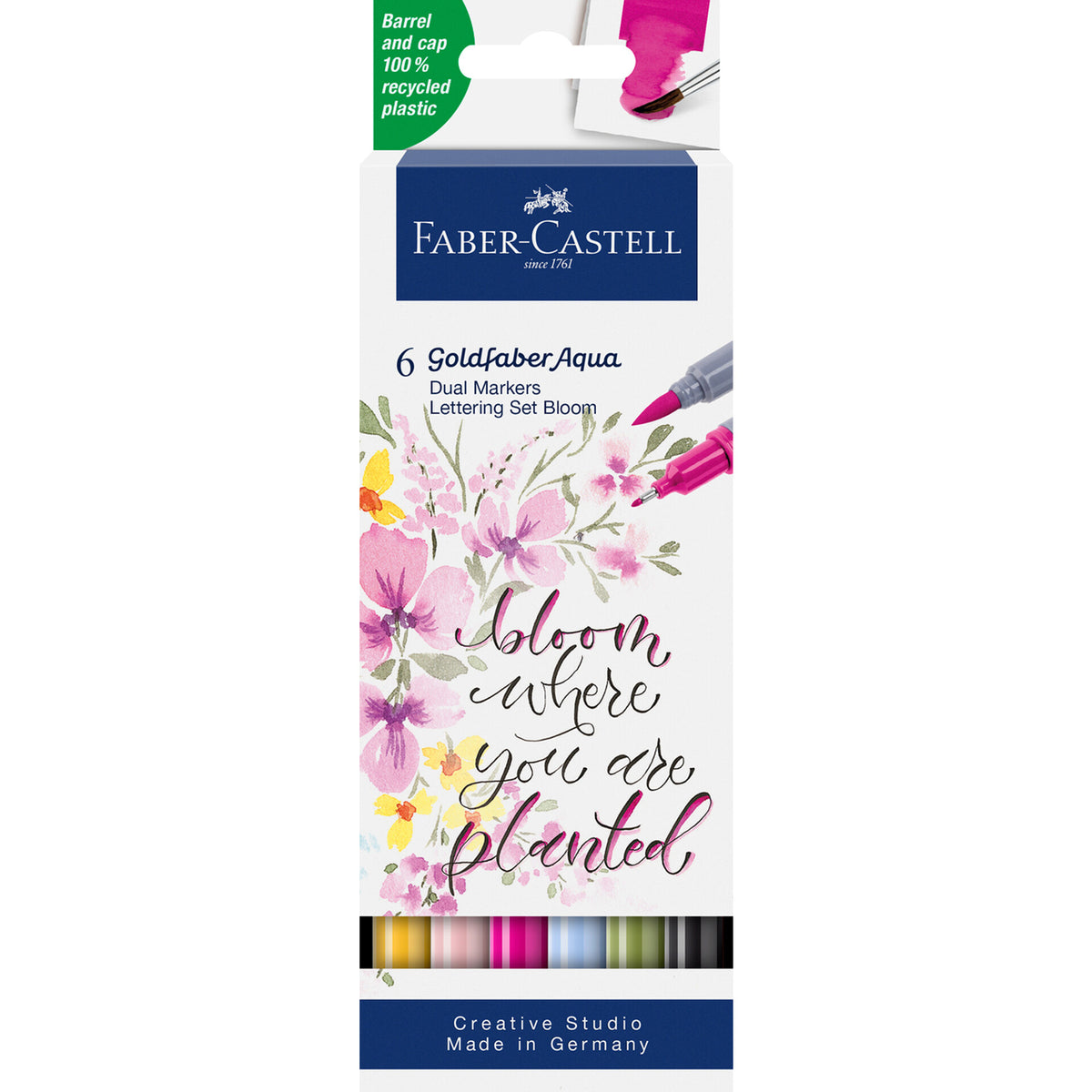 Marcador de Colorir Duplo Goldfaber Aqua Lettering 6 Unidades Faber Castell