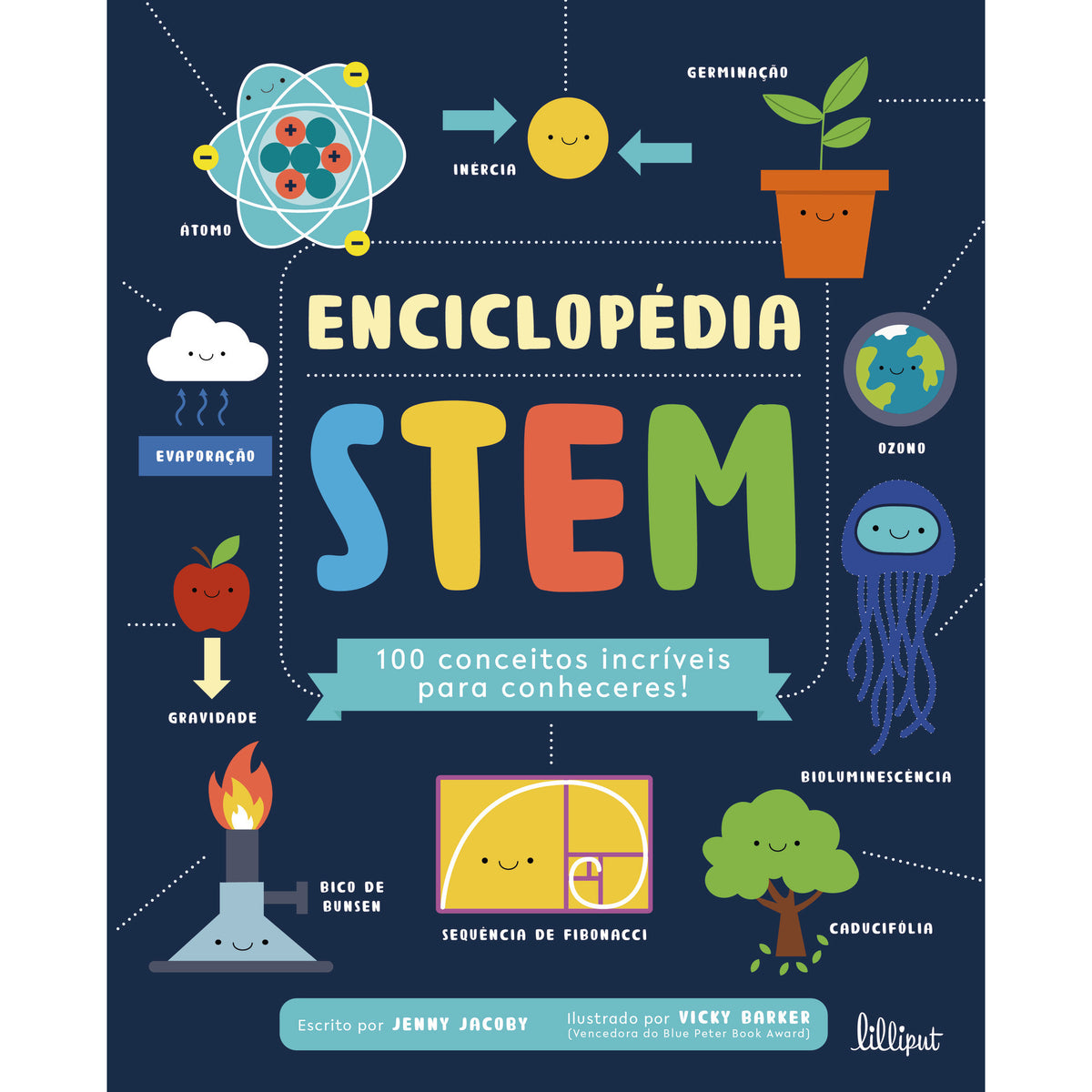 Enciclopédia STEM: 100 Conceitos Incríveis para Conheceres! de Jenny Jacoby