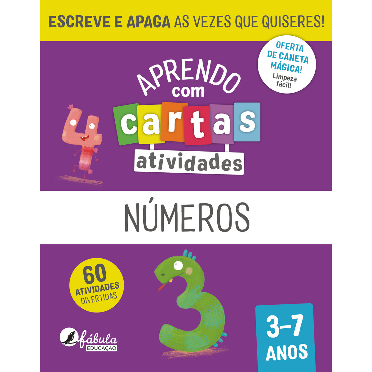 Aprendo com Cartas - Atividades - Números 3-7 Anos Ilustração: Maria Fernandes