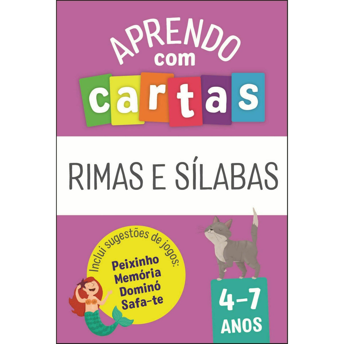 Aprendo com Cartas: Rimas e Sílabas 4-7 Anos
