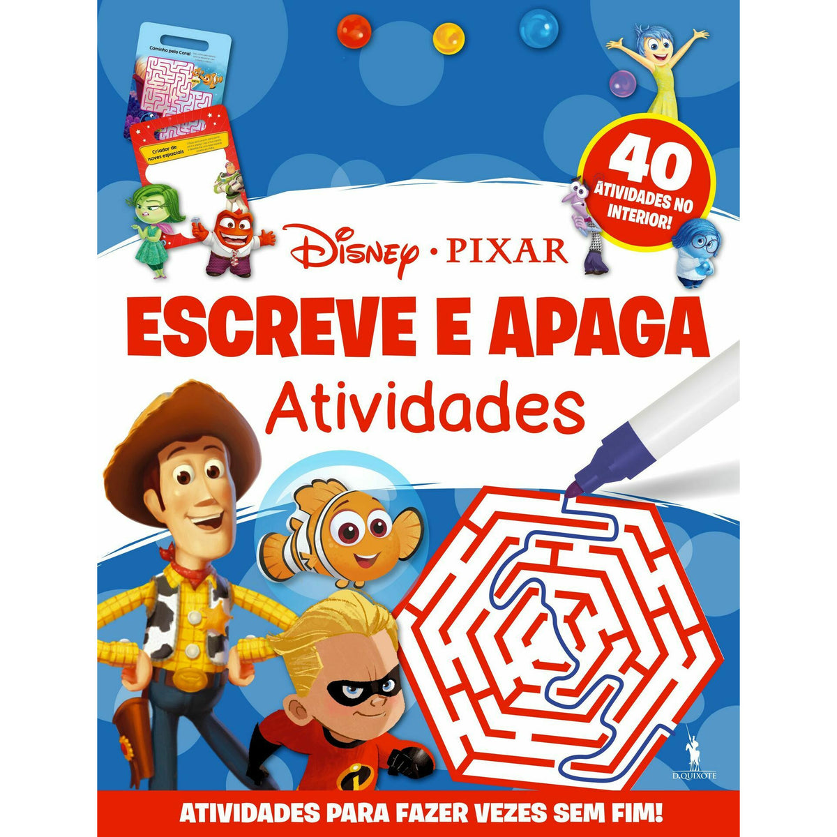 Disney Pixar: Escreve e Apaga - Atividades de Disney Pixar